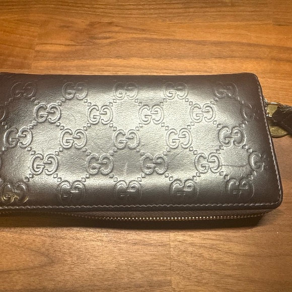 Gucci Long Wallet GG Interlocking Leather Chocolate Brown - Picture 4 of 9